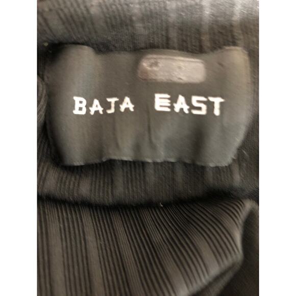 Baja East Dress Striped Drastic One Shoulder Long Sleeve Sheath Mini Black 2 - Picture 7 of 10